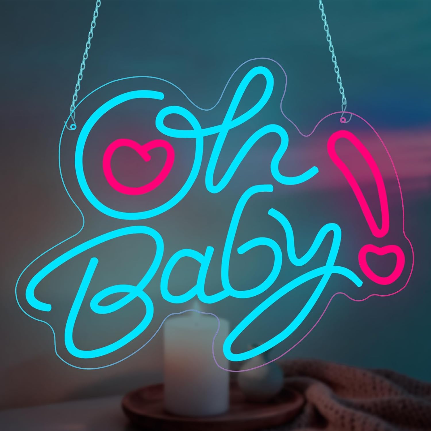 오 베이비 하트 LED 네온사인 USB 벽등 베이비 샤 - Baby Nursery Wall Lights 리뷰 및 가격